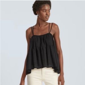 Everlane The Billow Cami spaghetti straps black Size M NWT